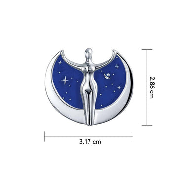 Oberon Zell Astra Star Goddess Pendant with Enamel TP3198 - Jewelry